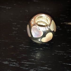Authentic Pandora White Heart Charm